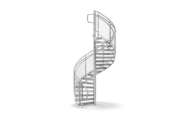 Spiral staircases, Railing Woven wire mesh
