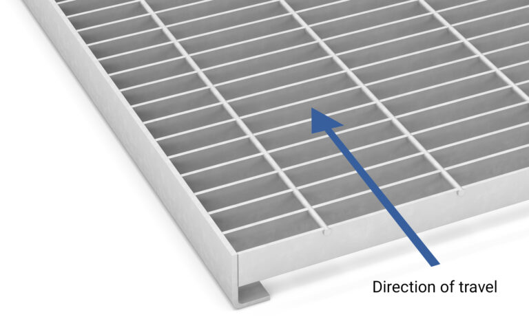 Entrance grating with L-profile and Kerb angle frame
