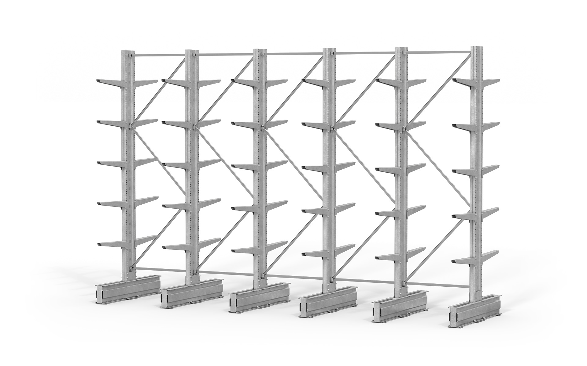 Double cantilever rack
