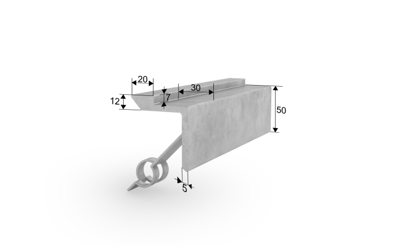 Kerb angle frame for chequered plate