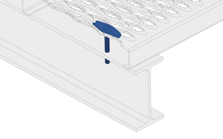 Clamp, Slit plank type flooring - 3 parts