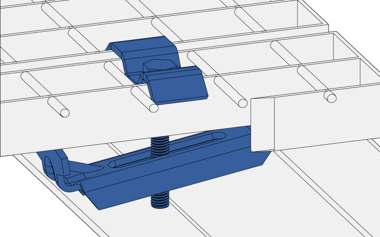 Clamps for grating joint