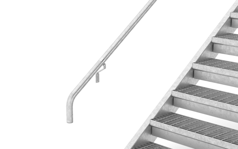 Straight flight staircase, Banister