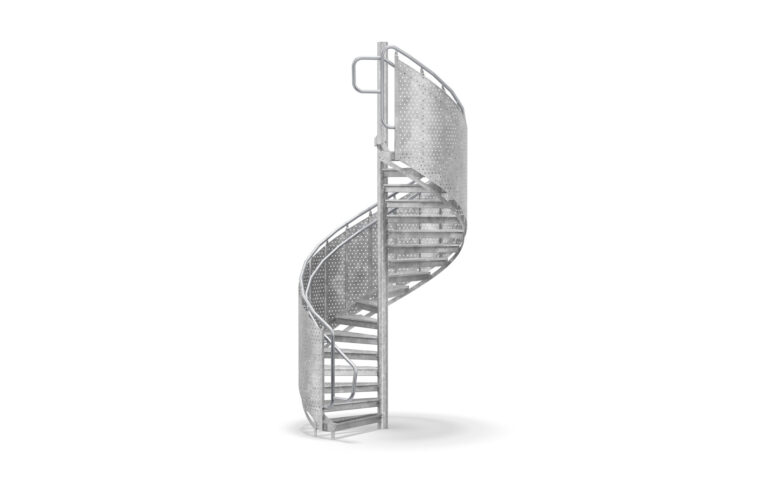 Spiraltrappa Räcke Plåt