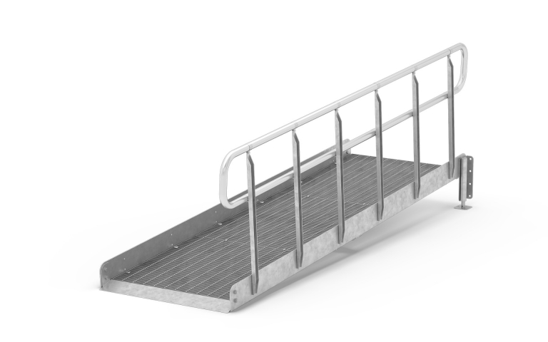 Complete ramps, Railing on one side
