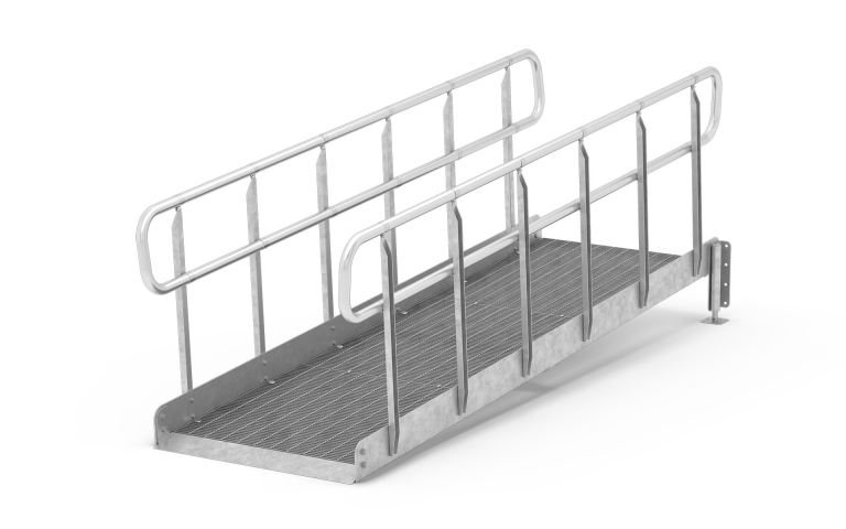 Complete ramps, Railing on two sides