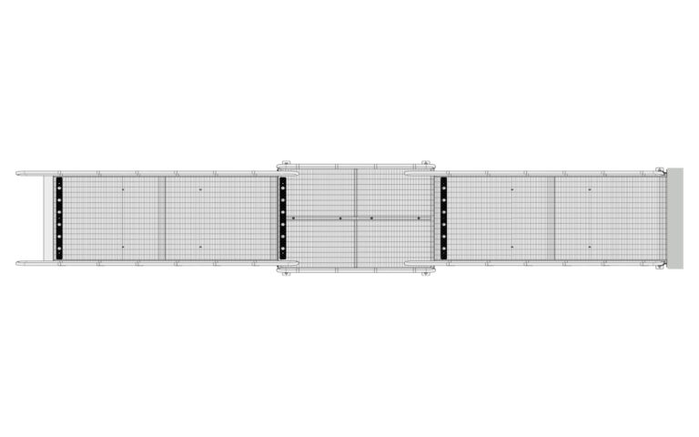 Gangway with intermediate rest landing