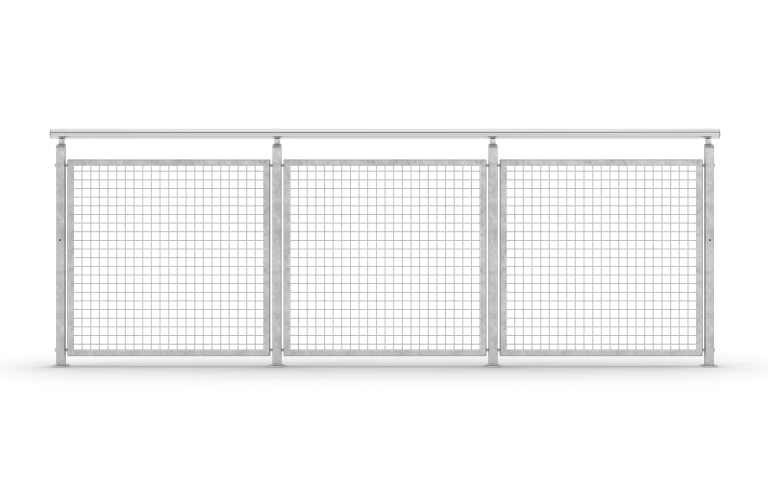Sectional Railing, Woven wire mesh