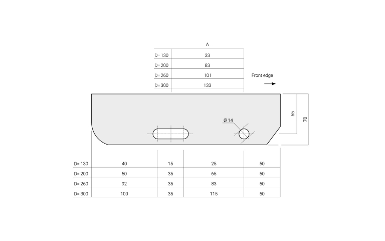 End stair tread, Type 70, Slit Plank Type Flooring