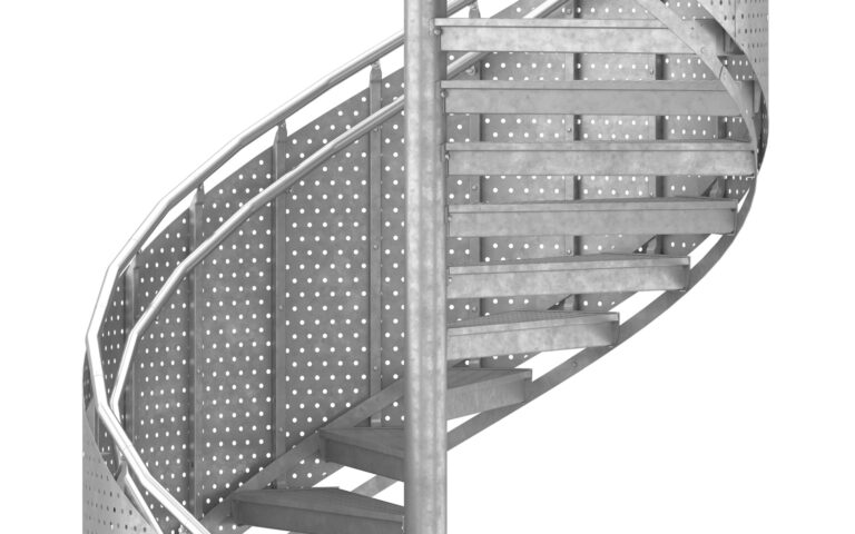 Spiraltrappa Räcke Plåt