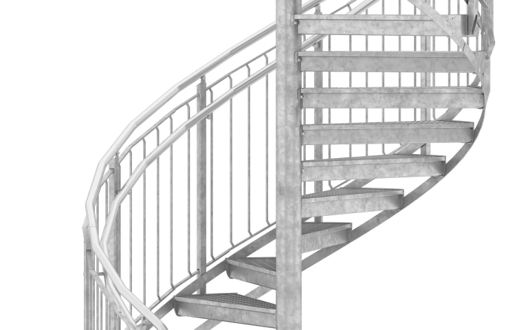 Spiral staircases, Railing Round Bar