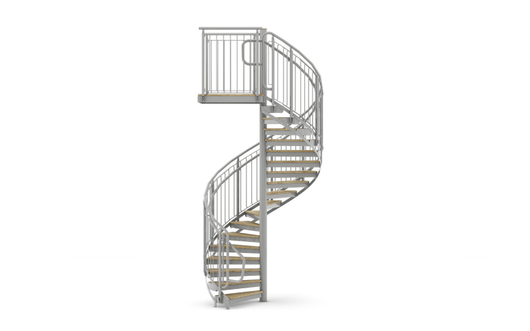 Spiral staircases, Railing Round Bar