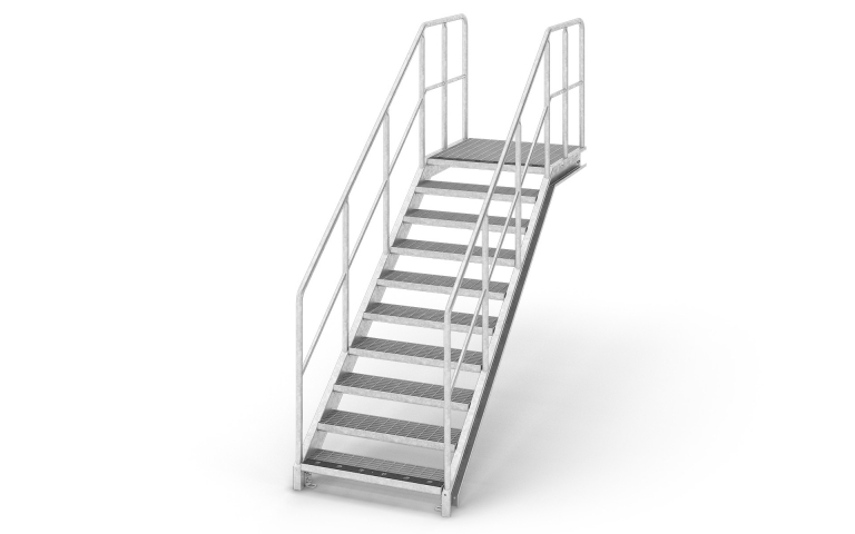 Straight flight staircase, Stair treds