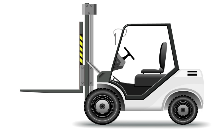 Fork lift truck traffic with pneumatic tyres