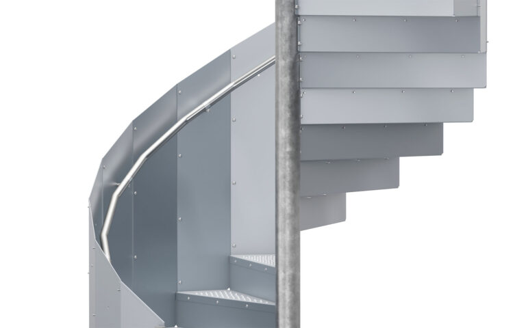 Solid Railing, Spiral Staircase JOS